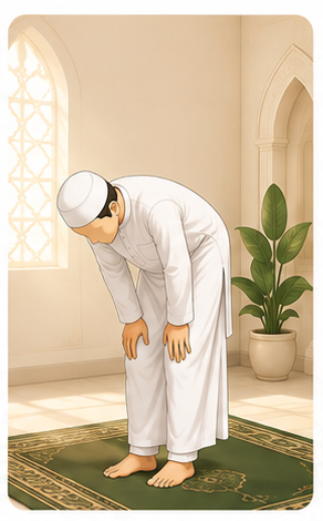 Man in ruku, bowing
